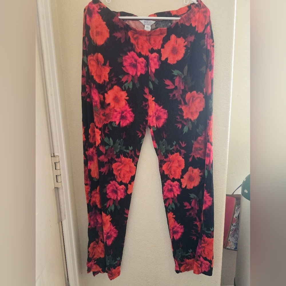 Sofia Intimates Floral Print Lounge Pants Size L